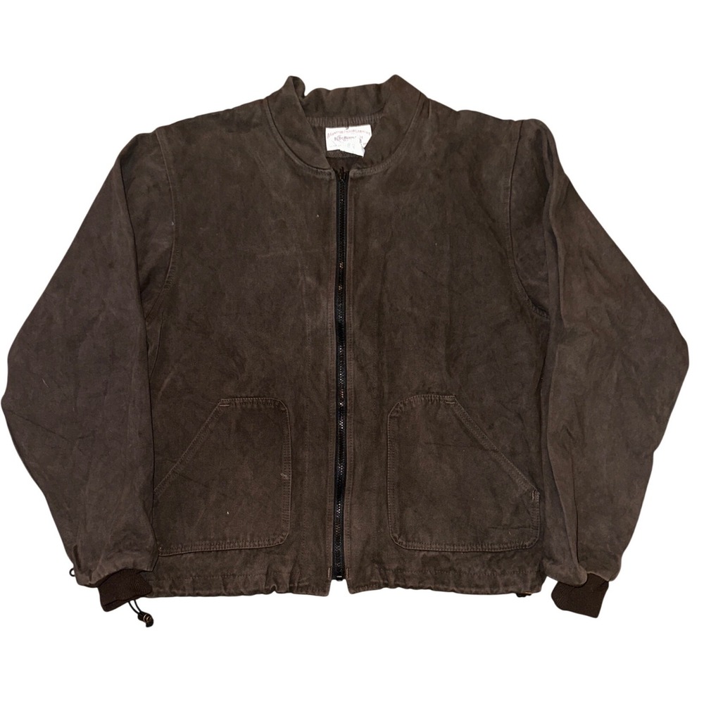 Filson Style 152 Bomber Jacket Mens Large Brown Moleskin Made in USA Vintage